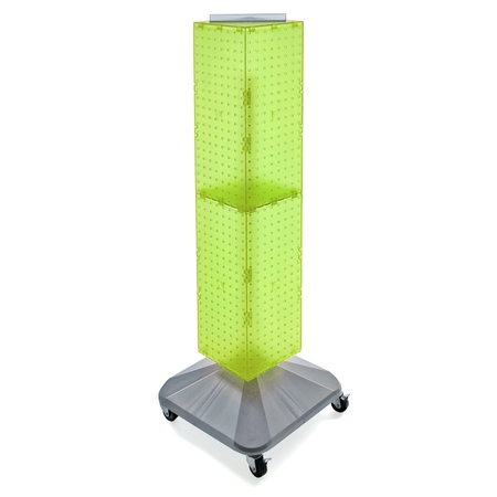 AZAR DISPLAYS Four-Sided Pegboard Floor Revolving Display Panel Size: 8"W x 40"H 703388-GRE